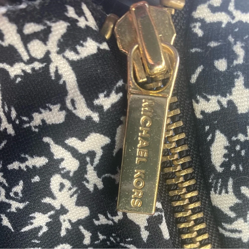 Michael Kors Monochrome Patterned Mini Dress
